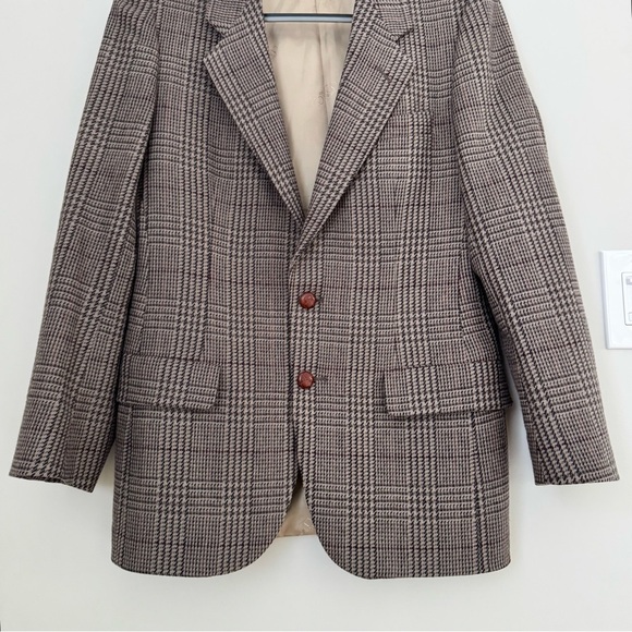 Vintage Valentino Uomo Plaid Tweed Wool
Sports Coat Blazer Jacket Houndstooth 38 - Picture 8 of 16